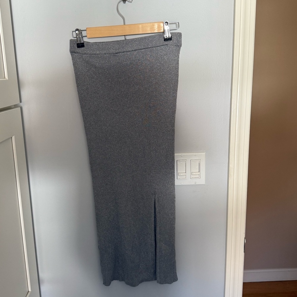 NWT Zara Sparkly Gray Women's Skirt